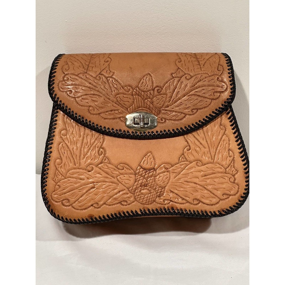 Vintage Hand Tooled Leather Purse